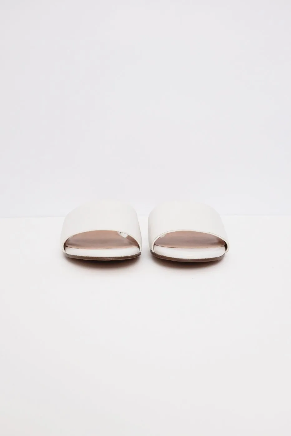 0460_WHITE LEATHER MULE SANDALS 37