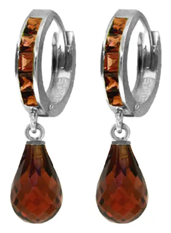 5.35 Carat 14K Solid Yellow Gold Olympia Garnet Earrings
