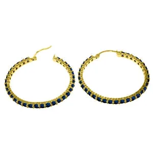 6 Carat 14K Solid Yellow Gold Alana Amethyst Hoop Earrings