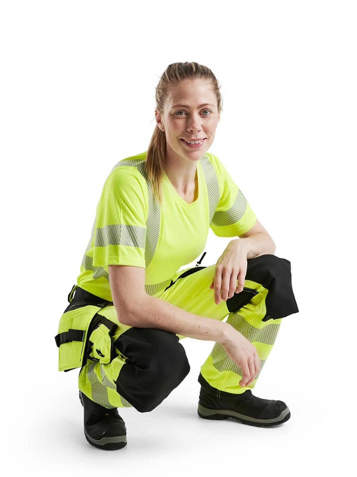 7197-1642&#x20;Women&#x27;s&#x20;Work&#x20;Trousers&#x20;High&#x20;Vis&#x20;4-Way&#x20;Stretch&#x20;-&#x20;Bl&#xE5;kl&#xE4;der