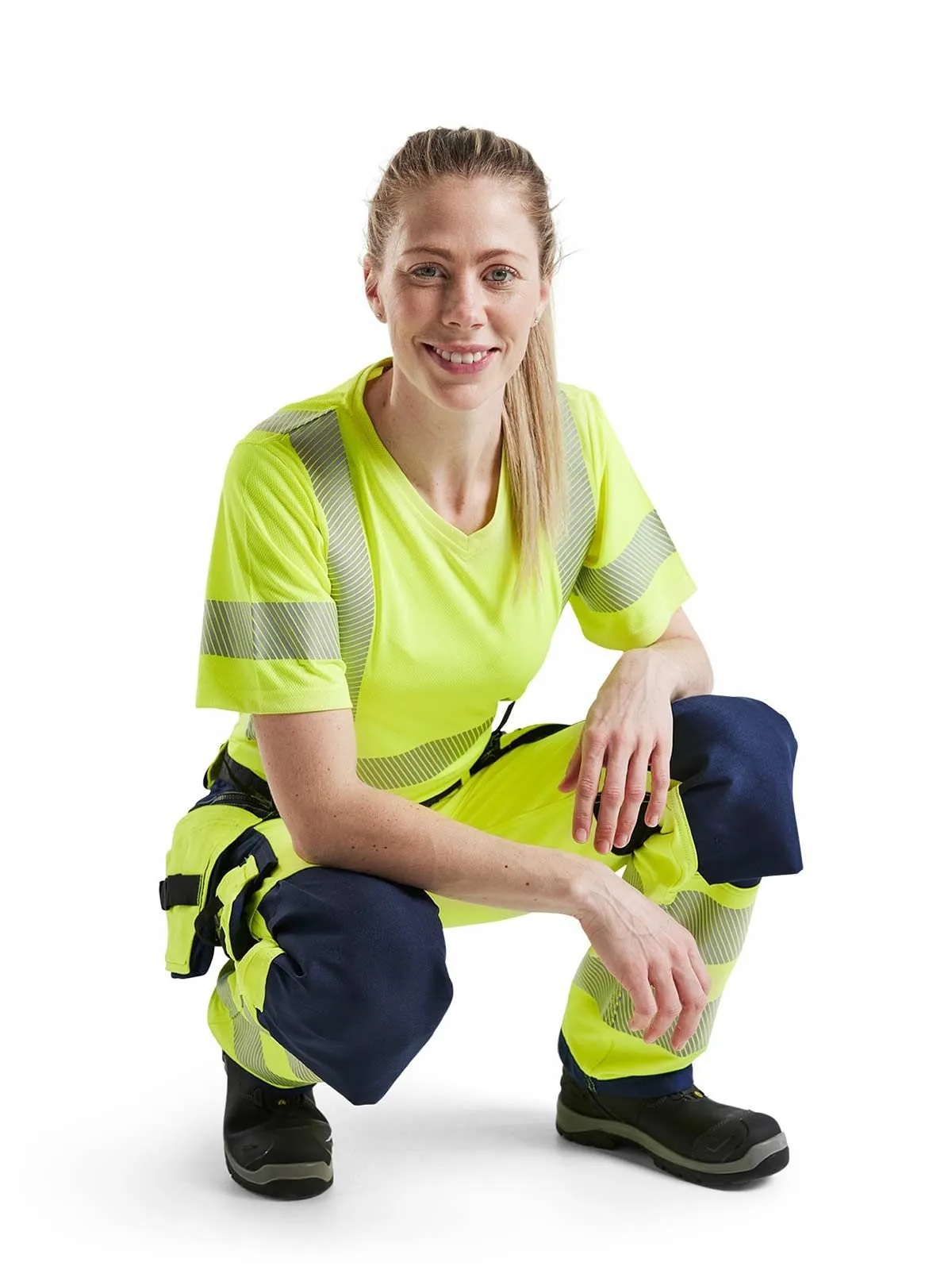 7197-1642&#x20;Women&#x27;s&#x20;Work&#x20;Trousers&#x20;High&#x20;Vis&#x20;4-Way&#x20;Stretch&#x20;-&#x20;Bl&#xE5;kl&#xE4;der