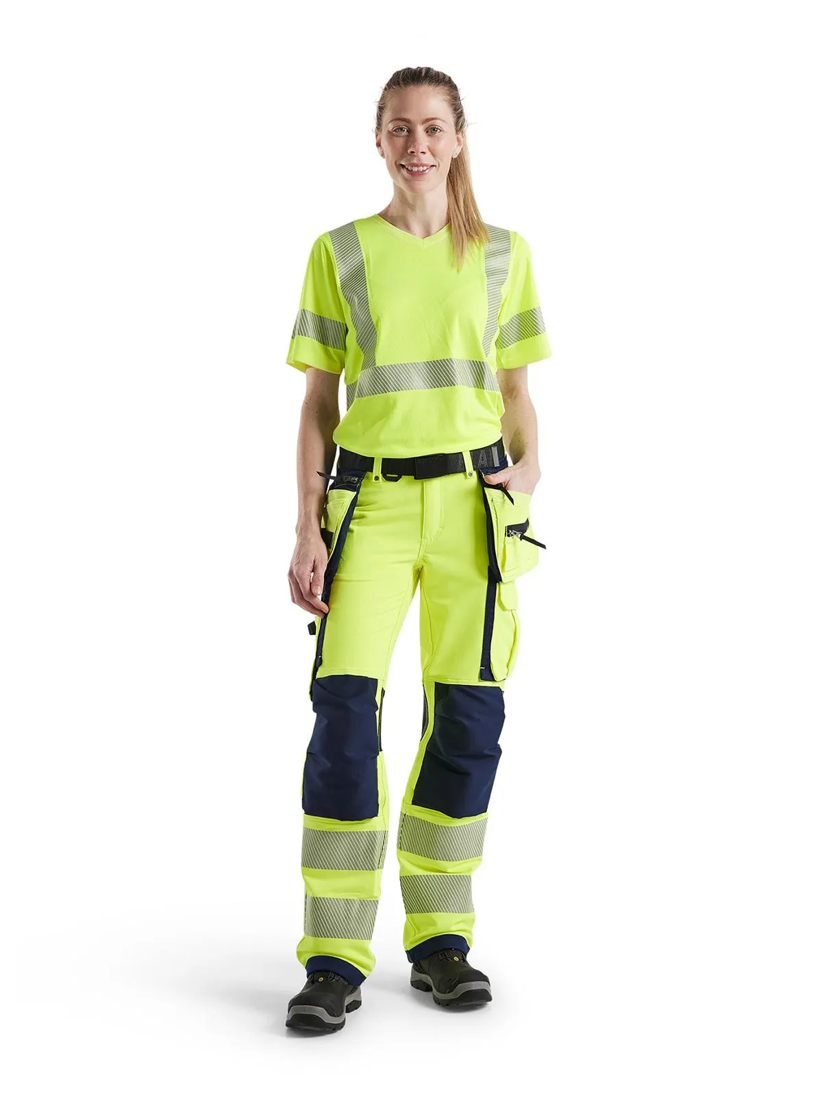 7197-1642&#x20;Women&#x27;s&#x20;Work&#x20;Trousers&#x20;High&#x20;Vis&#x20;4-Way&#x20;Stretch&#x20;-&#x20;Bl&#xE5;kl&#xE4;der