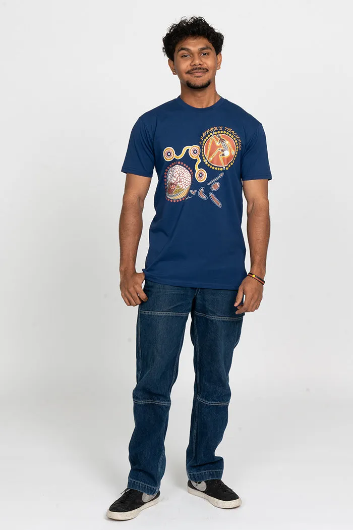 A Father's Teachings Cobalt Cotton Crew Neck Unisex T-Shirt