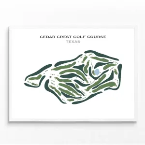 Cedar Crest Golf Course, Texas - Printed Golf Course