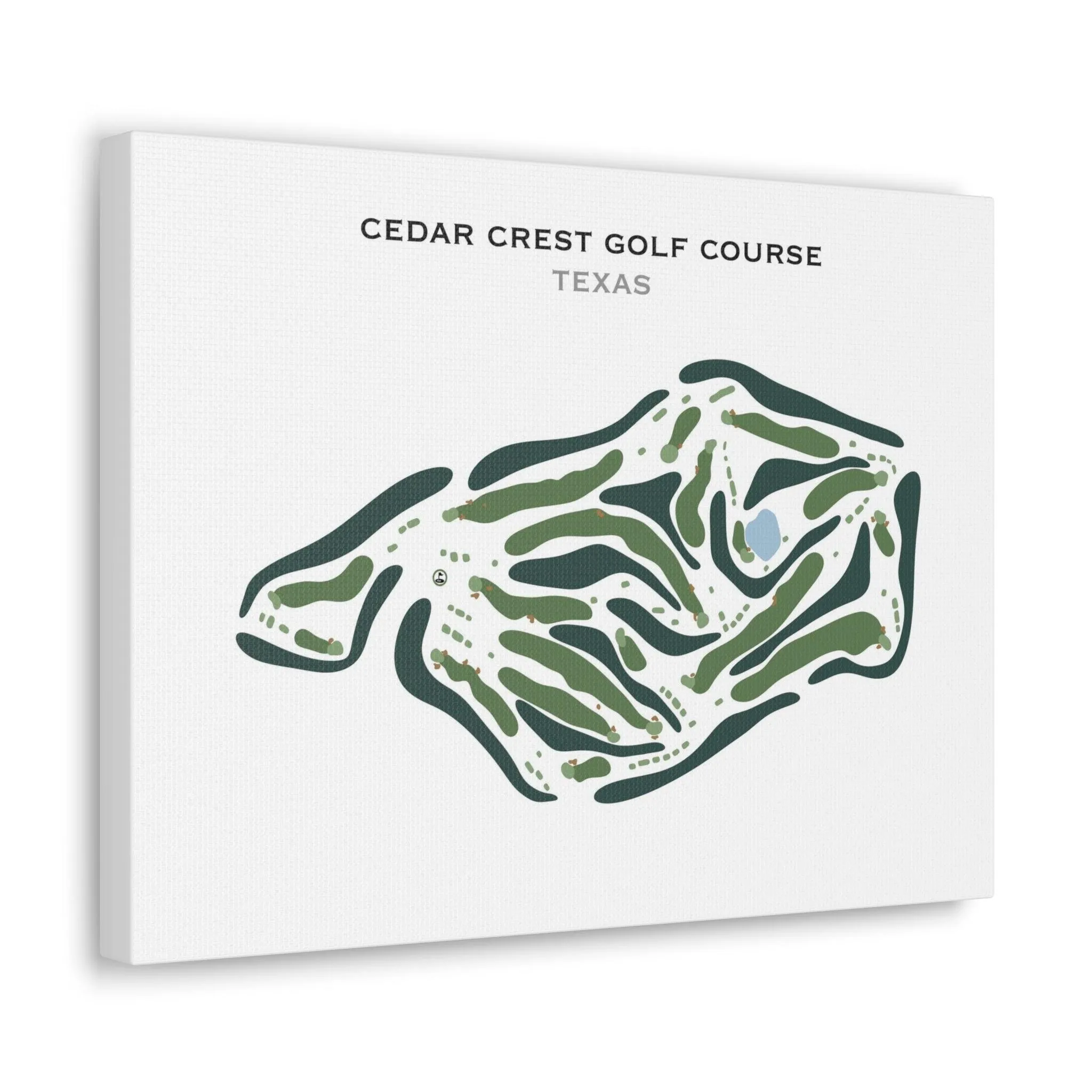Cedar Crest Golf Course, Texas - Printed Golf Course