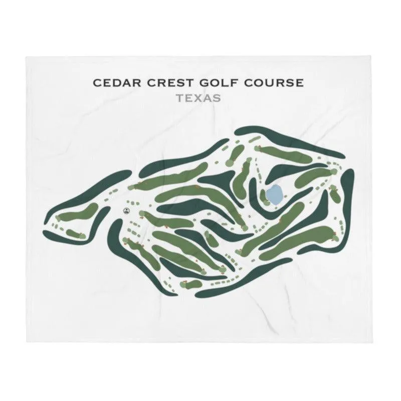 Cedar Crest Golf Course, Texas - Printed Golf Course