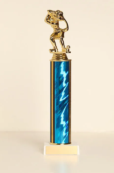 Comic Female Golfer Tube Trophy