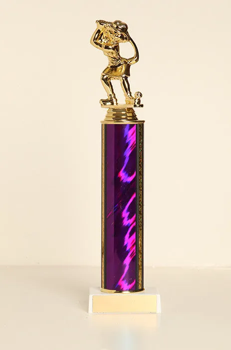 Comic Female Golfer Tube Trophy