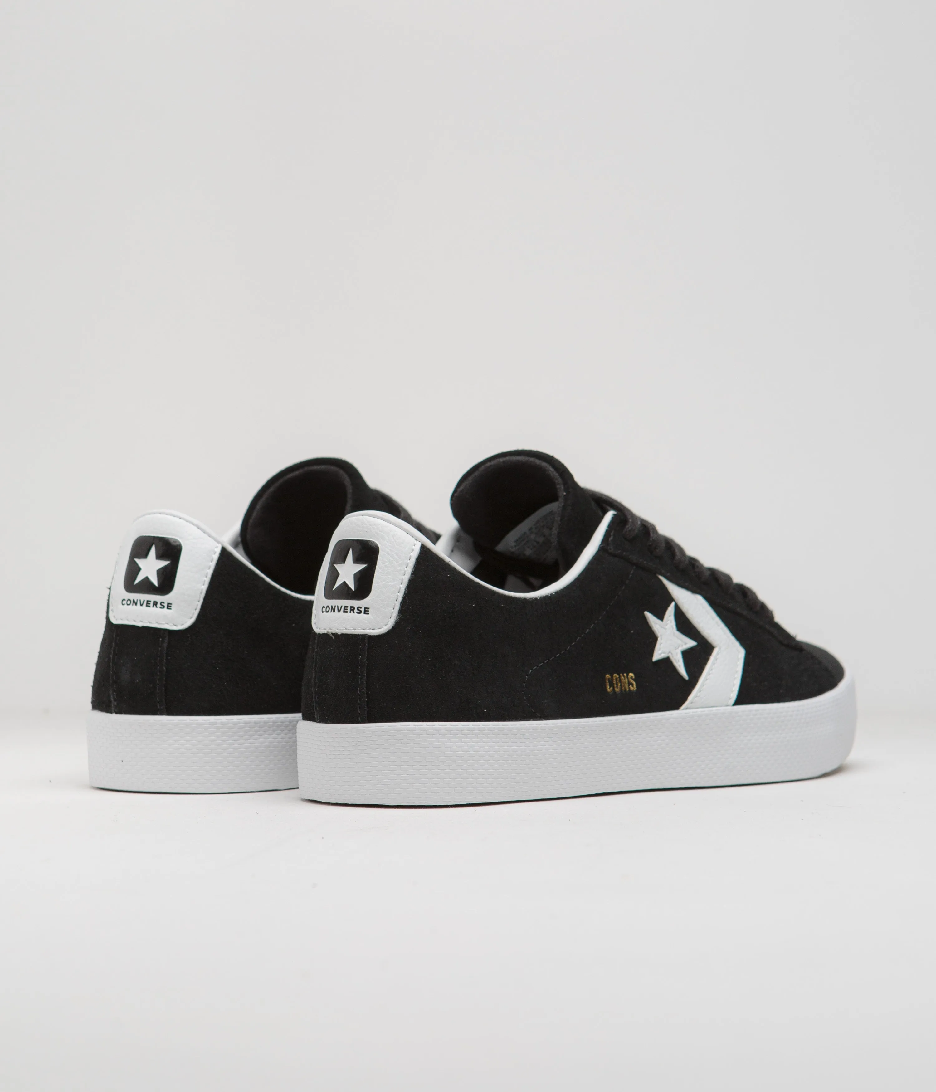 Converse Pro Leather Vulcanized Pro Ox Shoes - Black / White / White