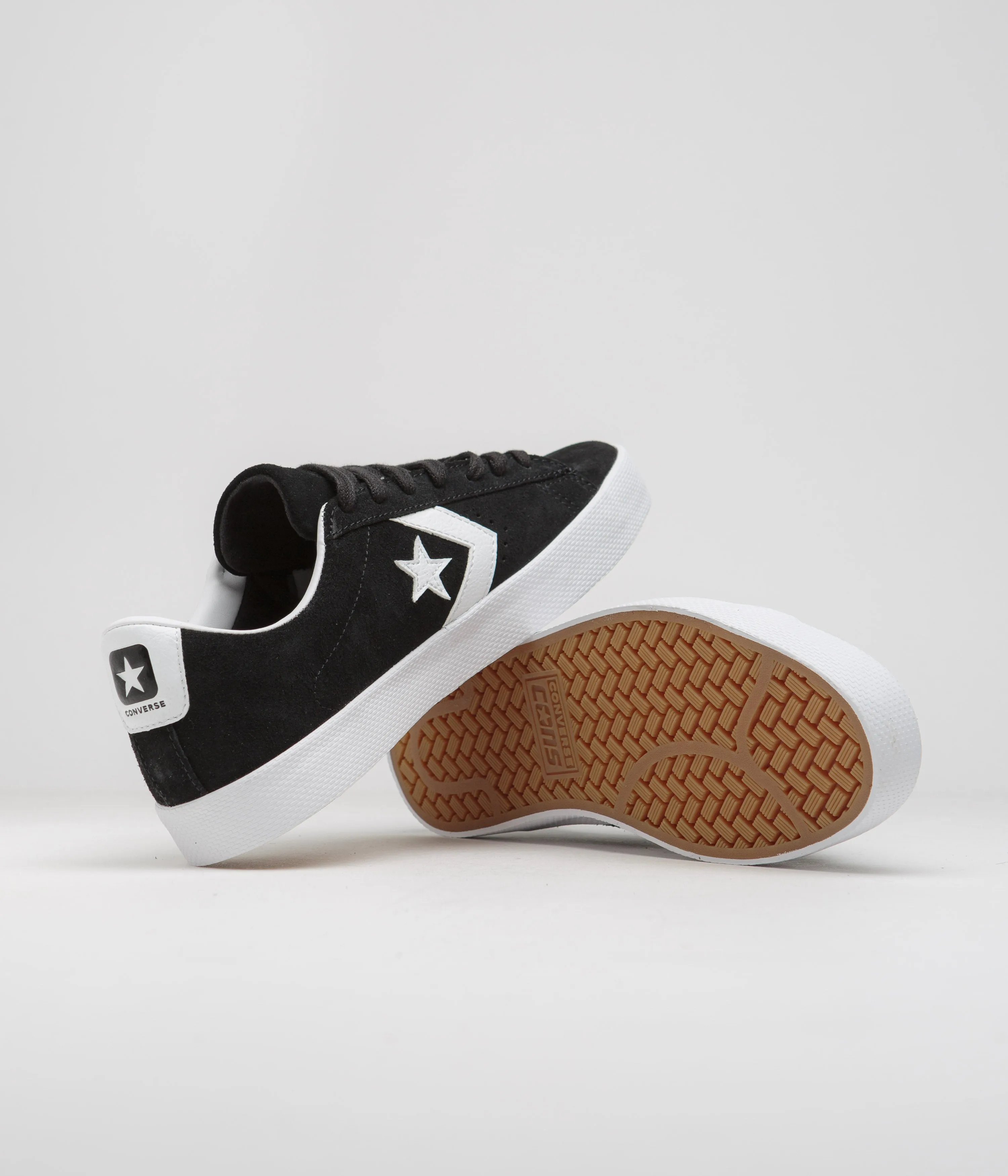 Converse Pro Leather Vulcanized Pro Ox Shoes - Black / White / White