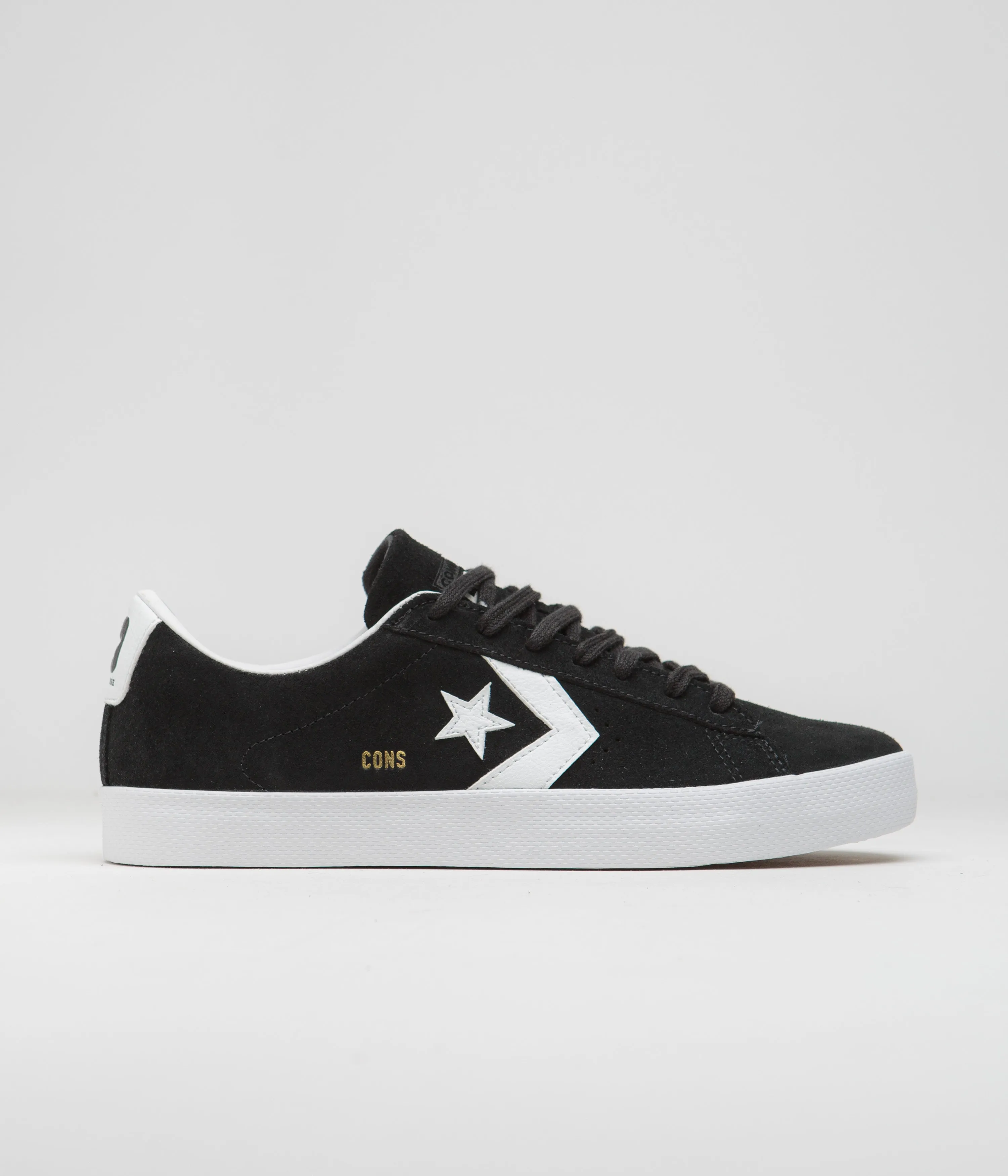Converse Pro Leather Vulcanized Pro Ox Shoes - Black / White / White