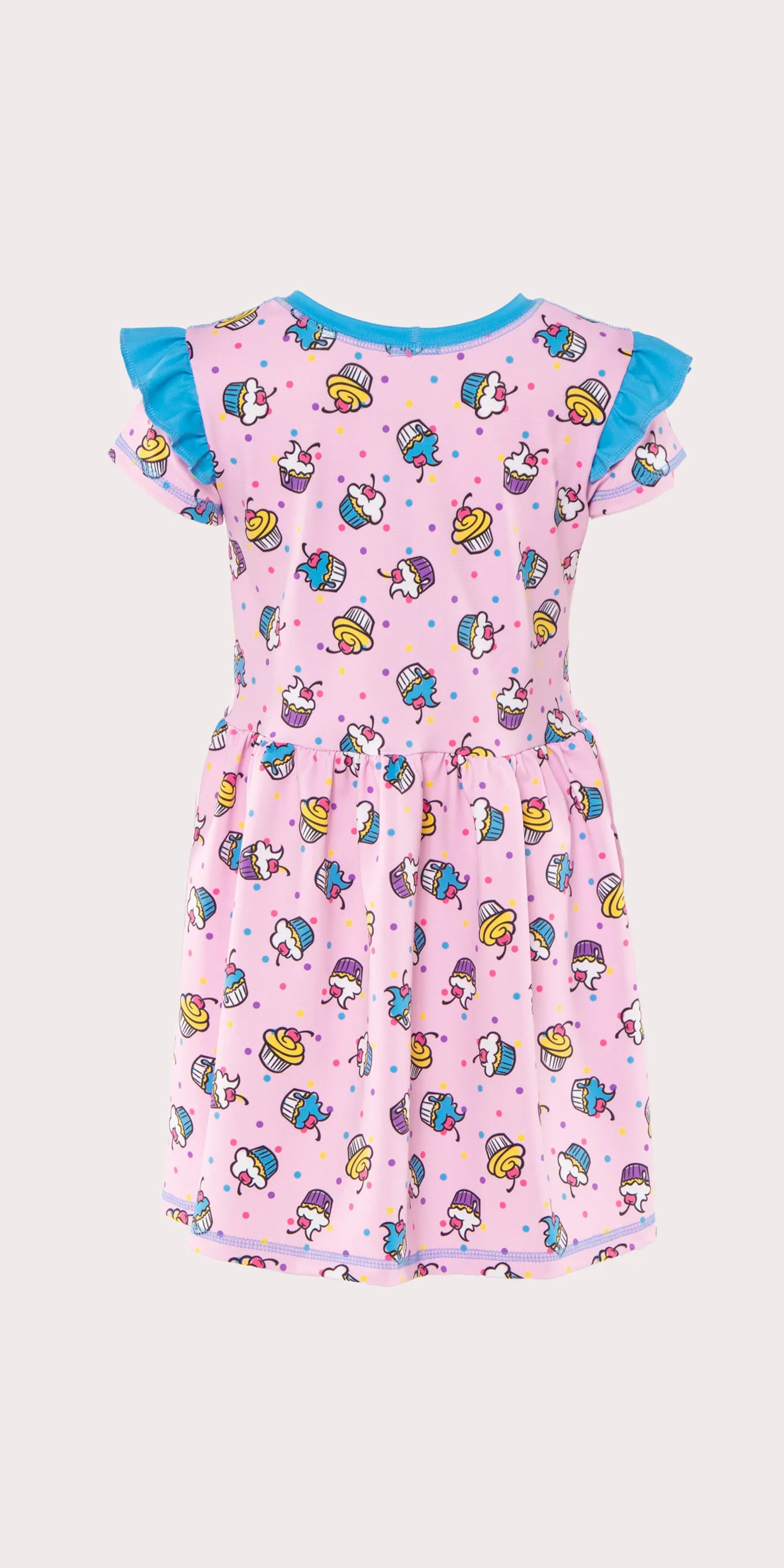 Cupcake Delight - Kids Ruffle Short Sleeve Dress