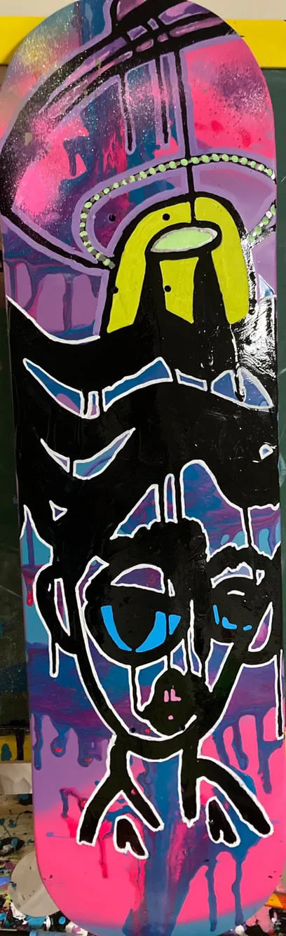 Deck the Halls - Deco Popz - "The Abduction of Lover Boy" - Skatedeck