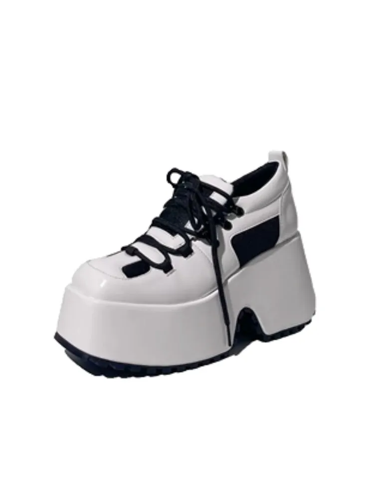 Derby Square Toe Lace Up Platform Shoes【s0000005195】