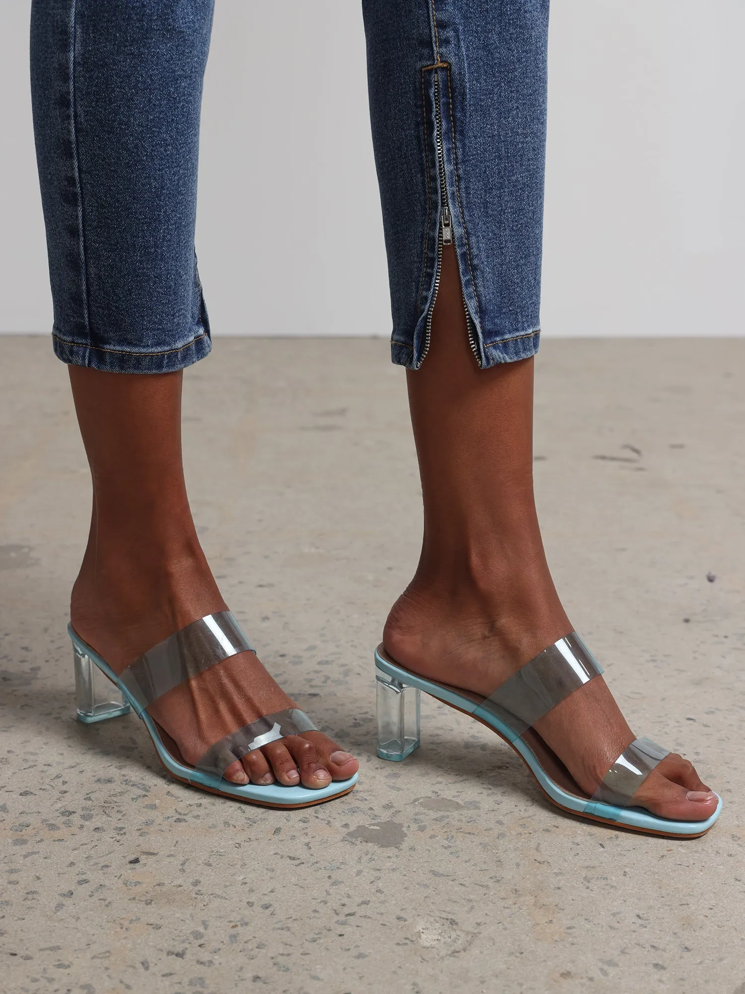 Double-Band Lucite Mule