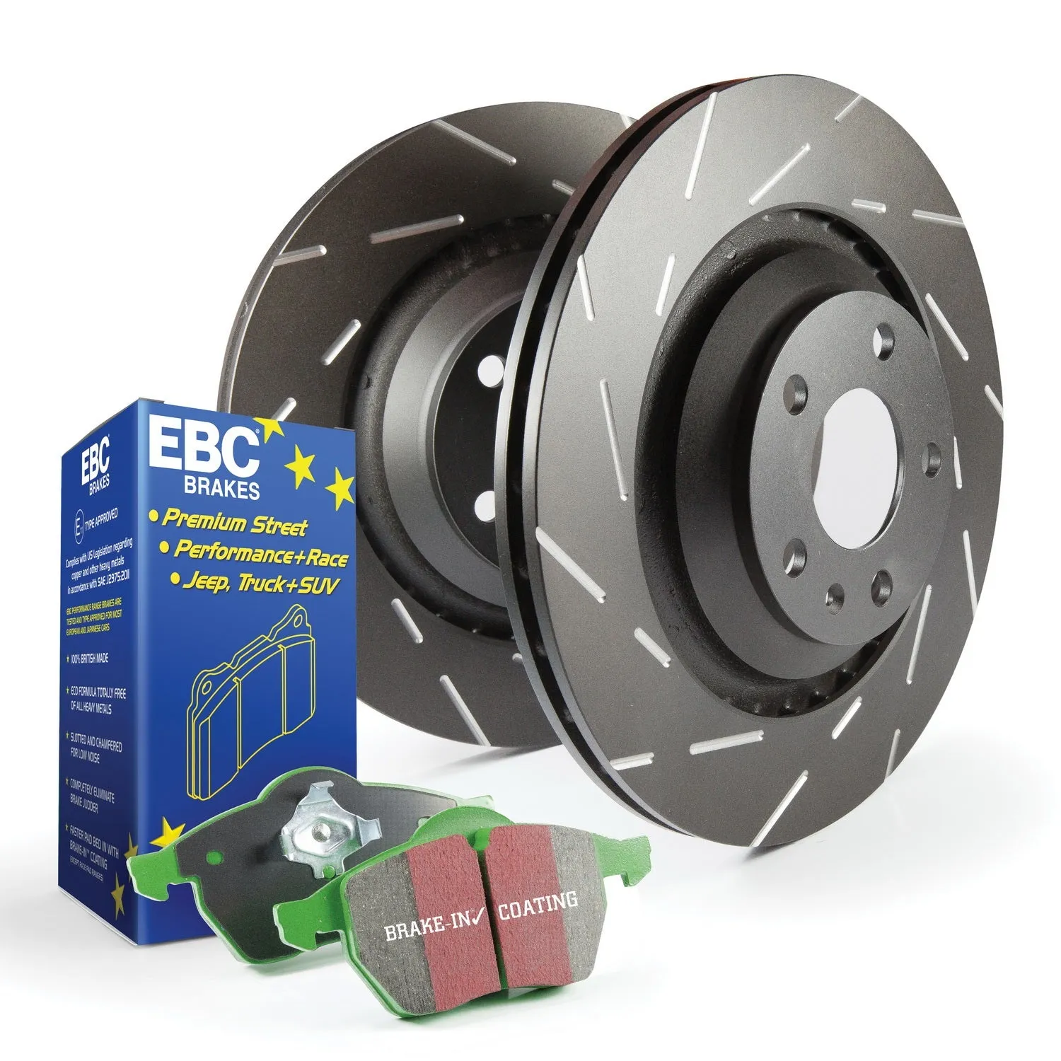 EBC Brakes S2KF1544 S2 Kits Greenstuff 2000 and USR Rotors