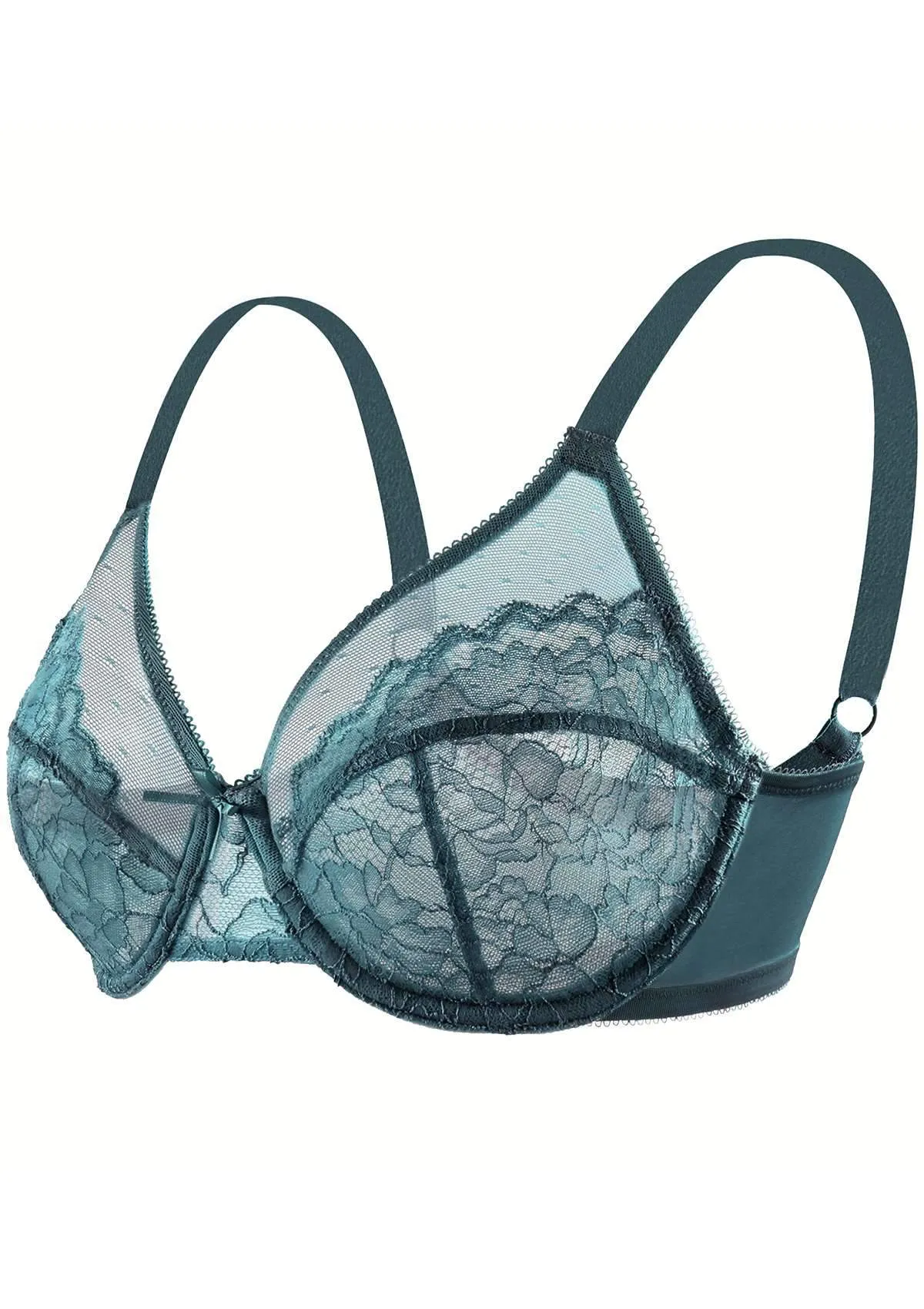 Enchante Balsam Blue Lace Underwire Bra Set