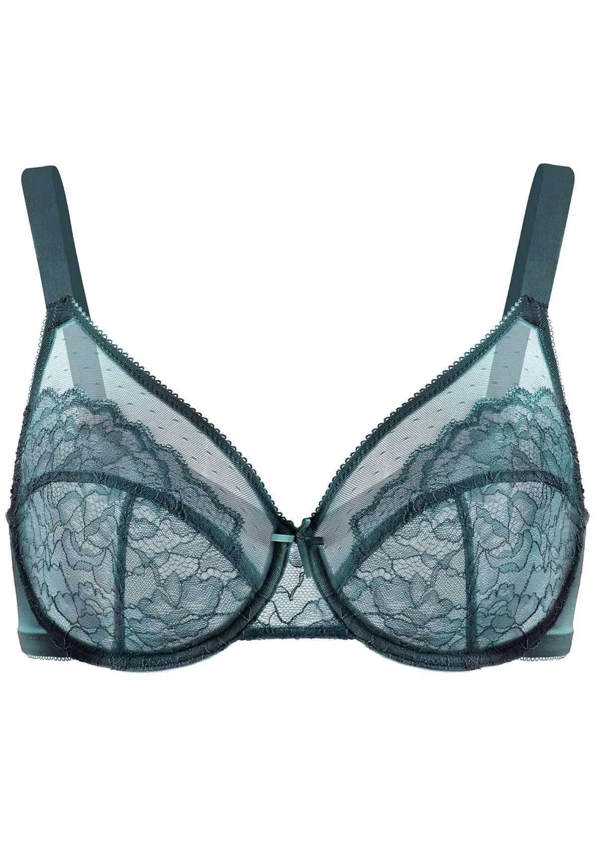 Enchante Balsam Blue Lace Underwire Bra Set