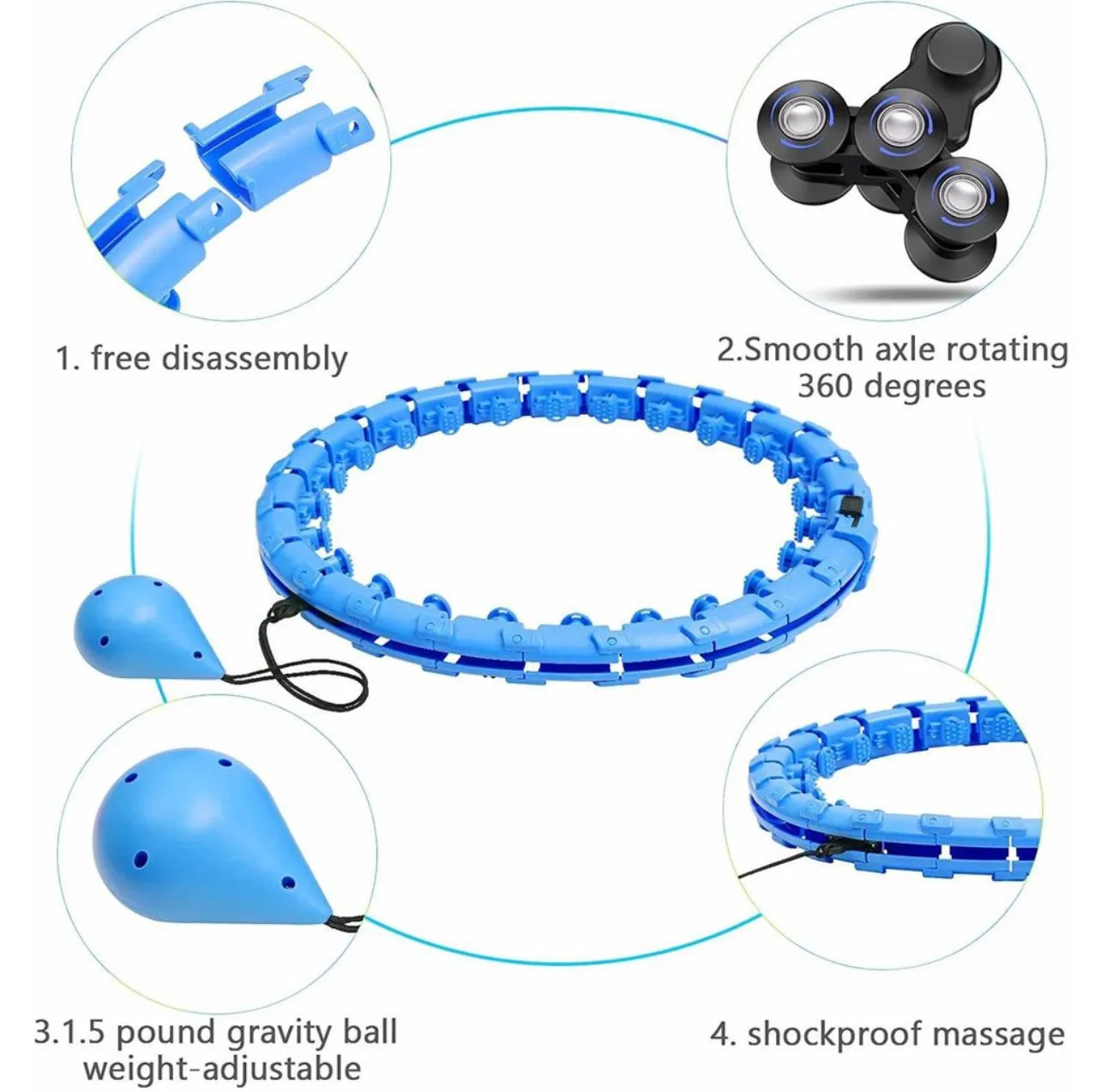Fat-reducing machine GYM YOGA Removable hula hoop SLIMMING HULA HOOP Smart Digital Hula Hoop Upgraded Weight Loss Waist