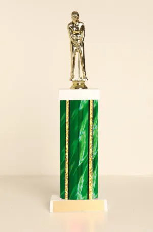 Female Putter Golf Square Column Trophy