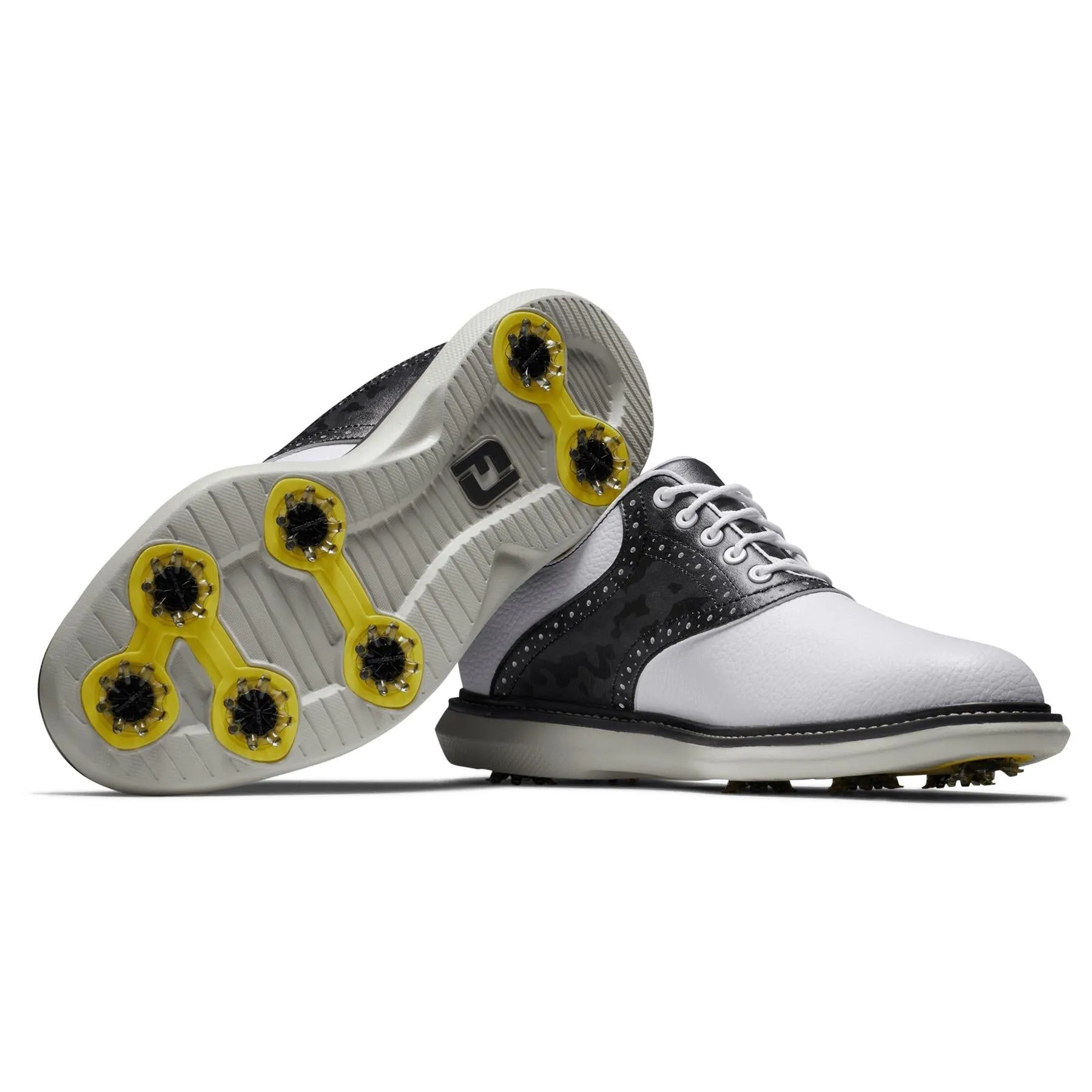 FJ Traditions Saddle FJ Golf Shoes White/Black/Grey - AW24