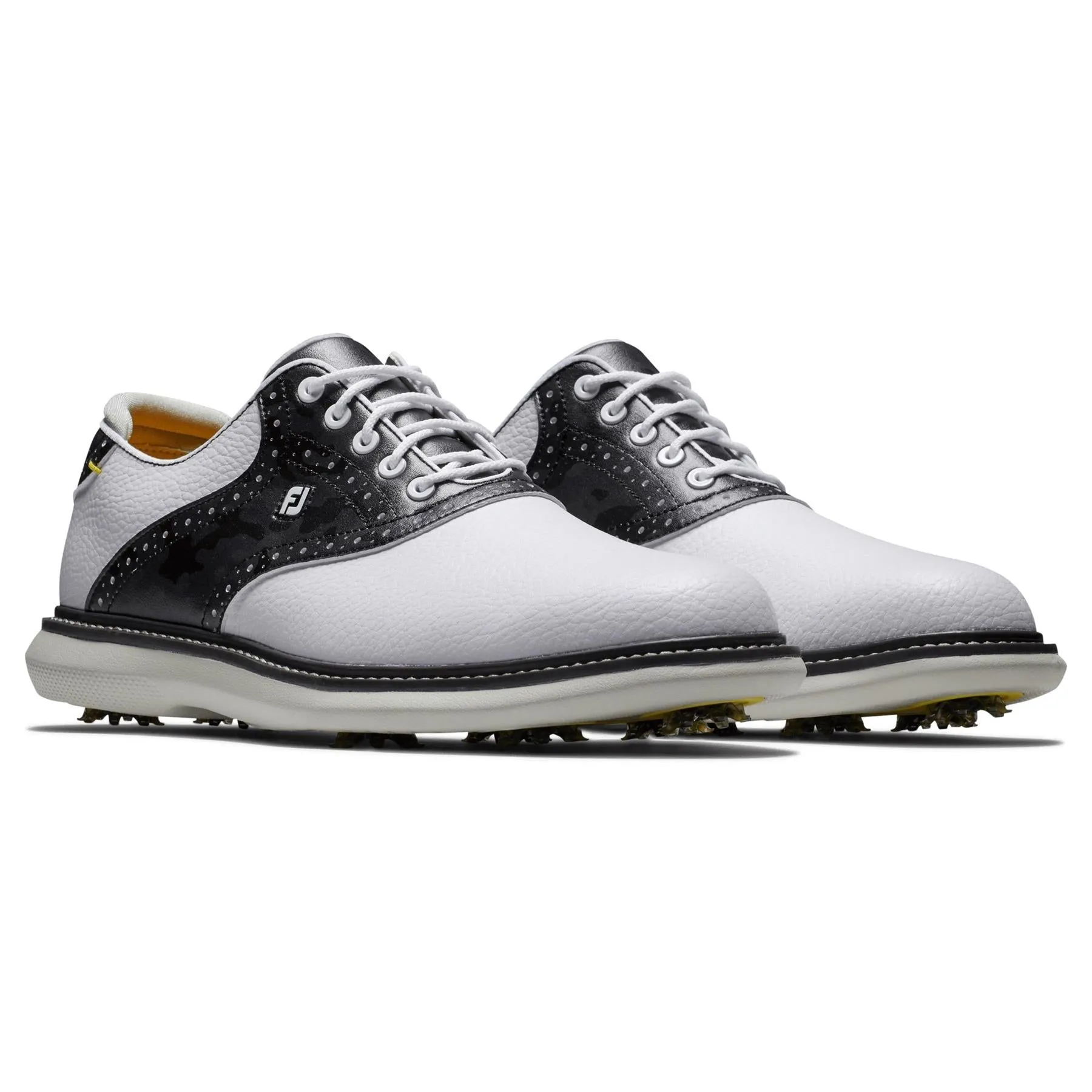 FJ Traditions Saddle FJ Golf Shoes White/Black/Grey - AW24