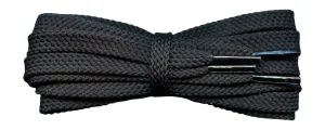 Flat 8 mm Black Shoe Laces for Trainers and Sports Shoes.
