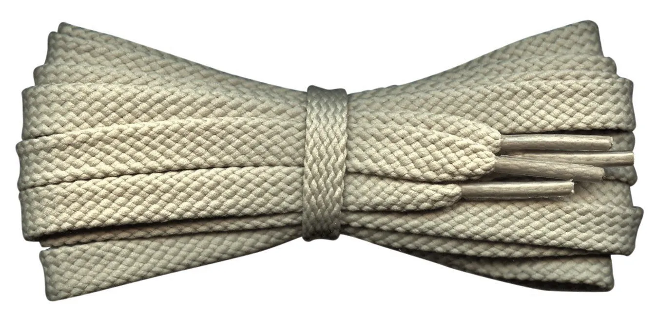 Flat 8 mm Stone Shoe Laces for Trainers and Sports Shoes.
