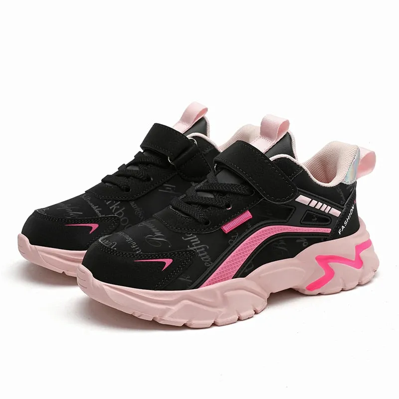 Girls Back To School Casual Leather Running Sports Shoes