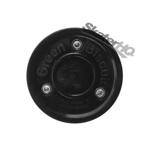 Green Biscuit Hockey Puck - Black