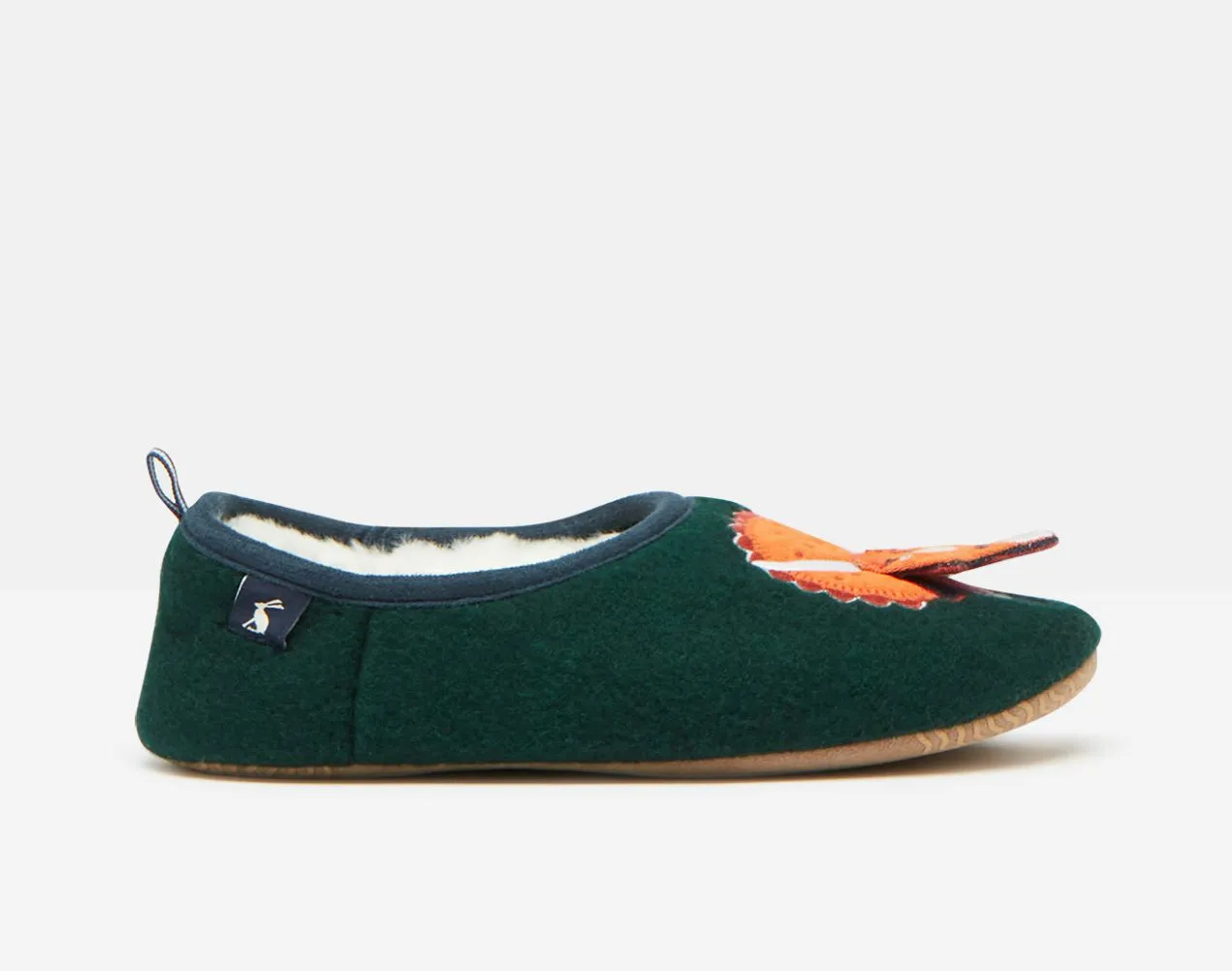 Green Felt Mule Kid’s Slipper with Orange Dino  - Select Size