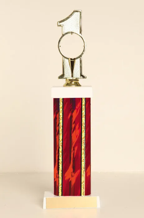 Hole-In-One Golf Square Column Trophy