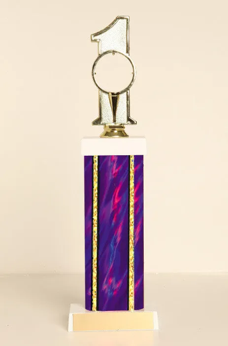Hole-In-One Golf Square Column Trophy
