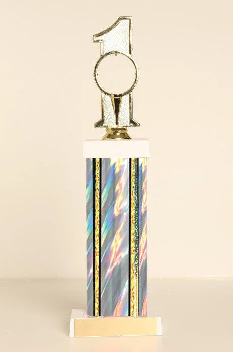 Hole-In-One Golf Square Column Trophy