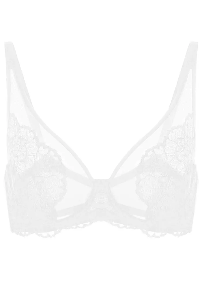 HSIA Blossom Pink Unlined Lace Bra