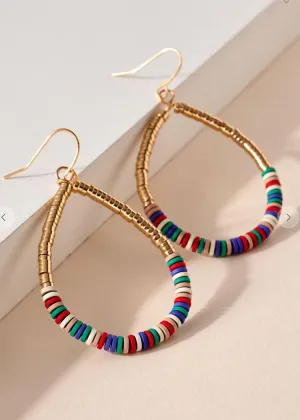 Larissa Beaded Hoops-Multi-***FINAL SALE***