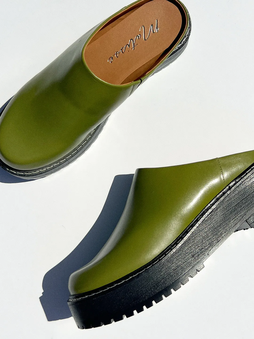 Lena Chunky Mule - Olive