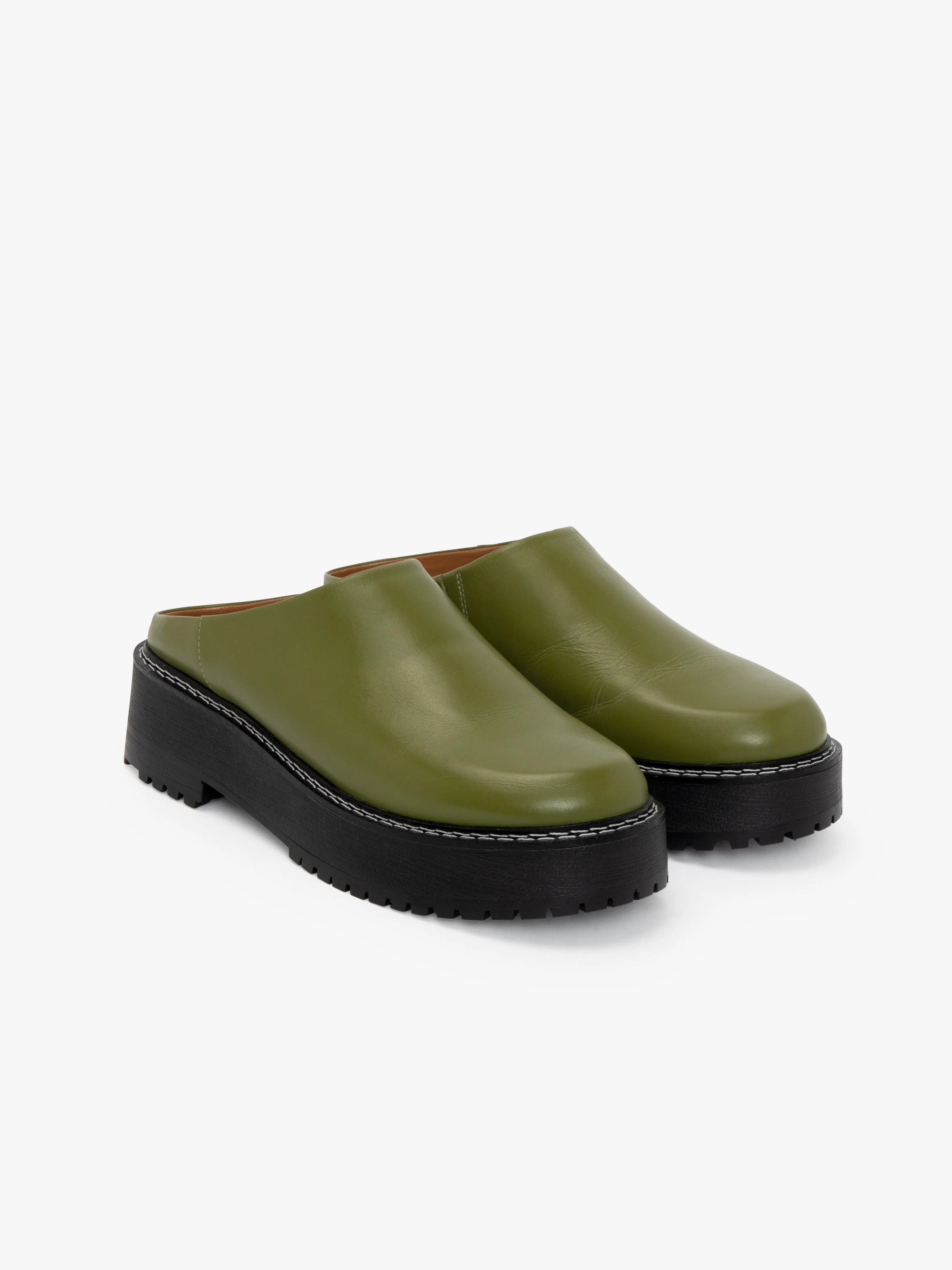 Lena Chunky Mule - Olive