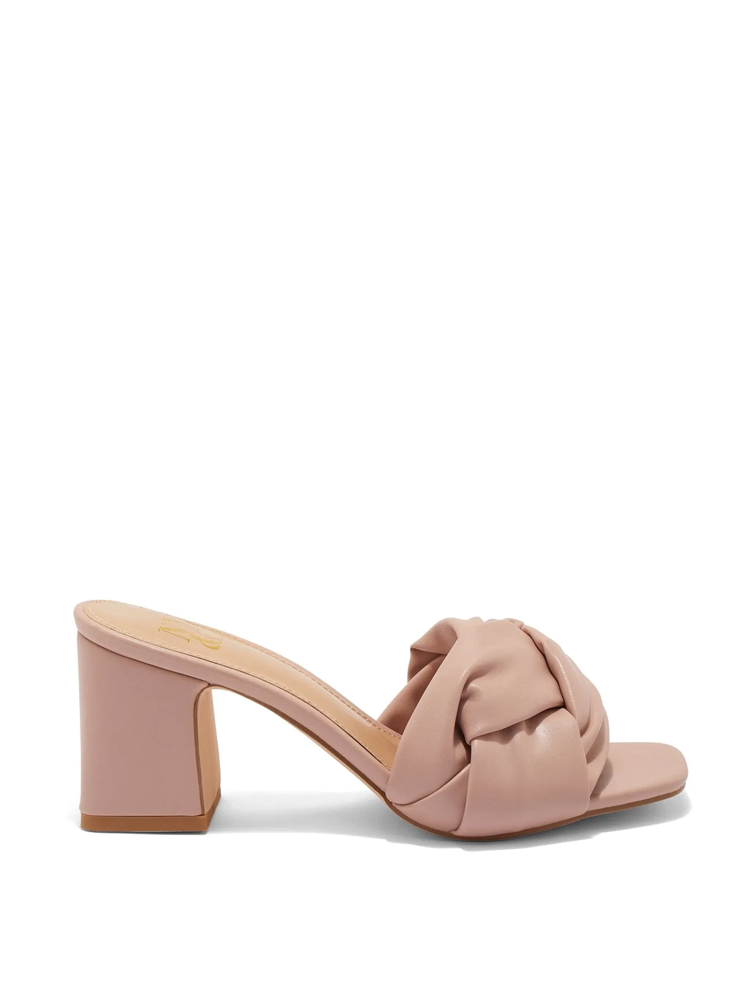 Malayah Puffy Block-Heel Mule
