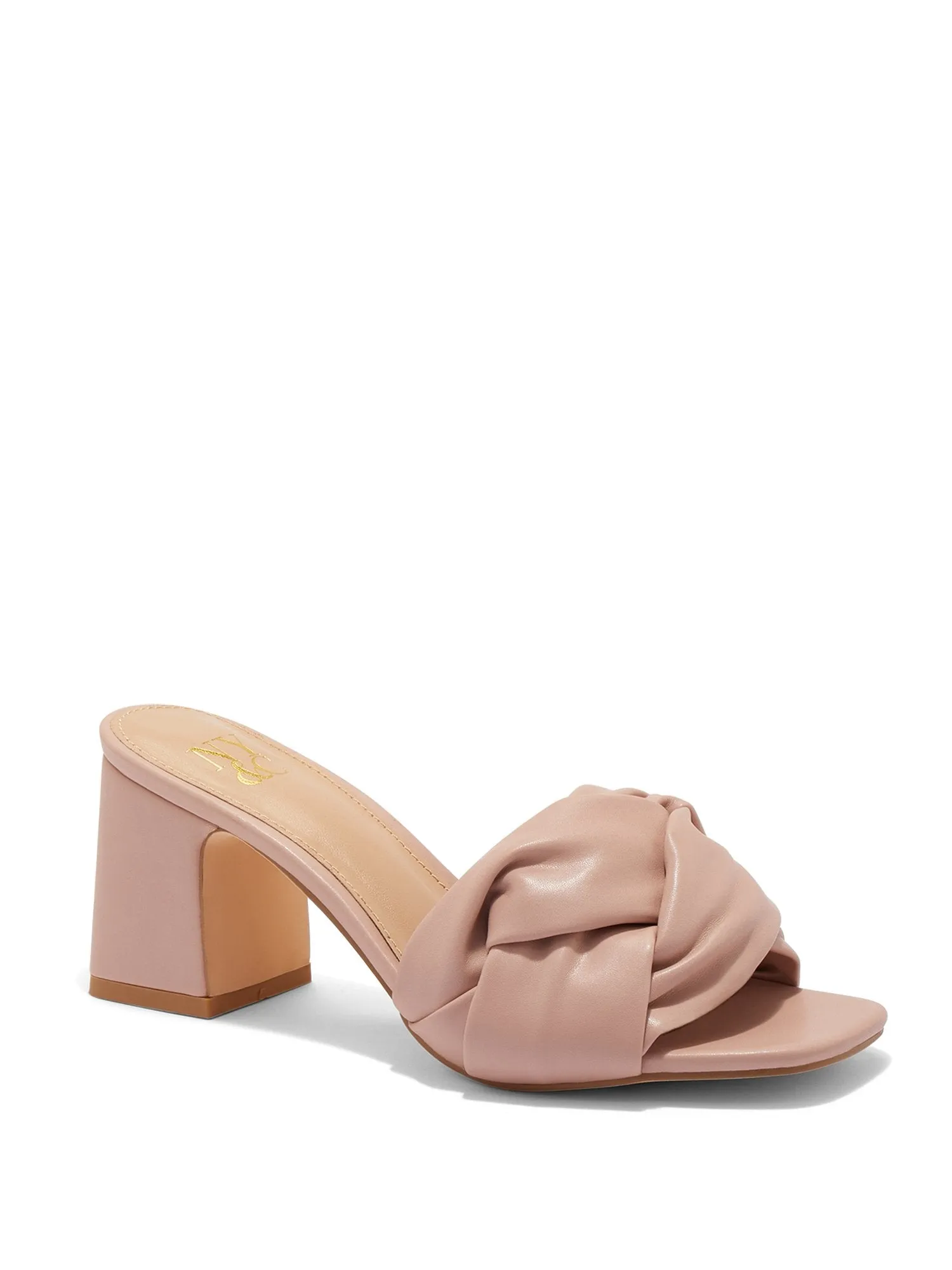 Malayah Puffy Block-Heel Mule