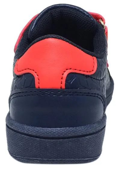 My Brooklyn The Original Boy's and Girl's Sneaker in Navy Blue with Red Double Straps