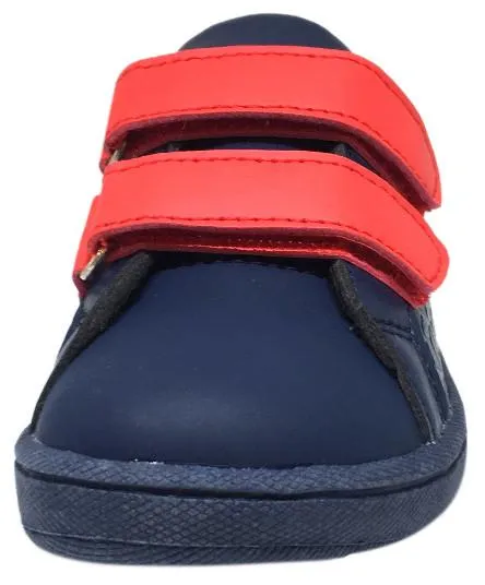 My Brooklyn The Original Boy's and Girl's Sneaker in Navy Blue with Red Double Straps