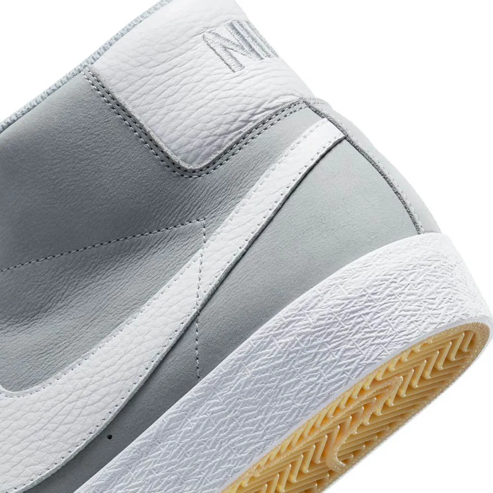Nike SB - Blazer Mid ISO Shoes Wolf Grey/White-Wolf Grey