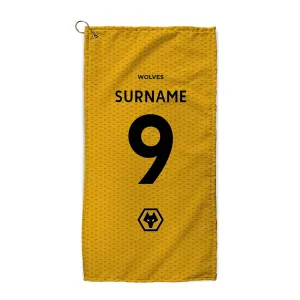 Personalised Wolverhampton Wanderers FC Shirt Golf Towel