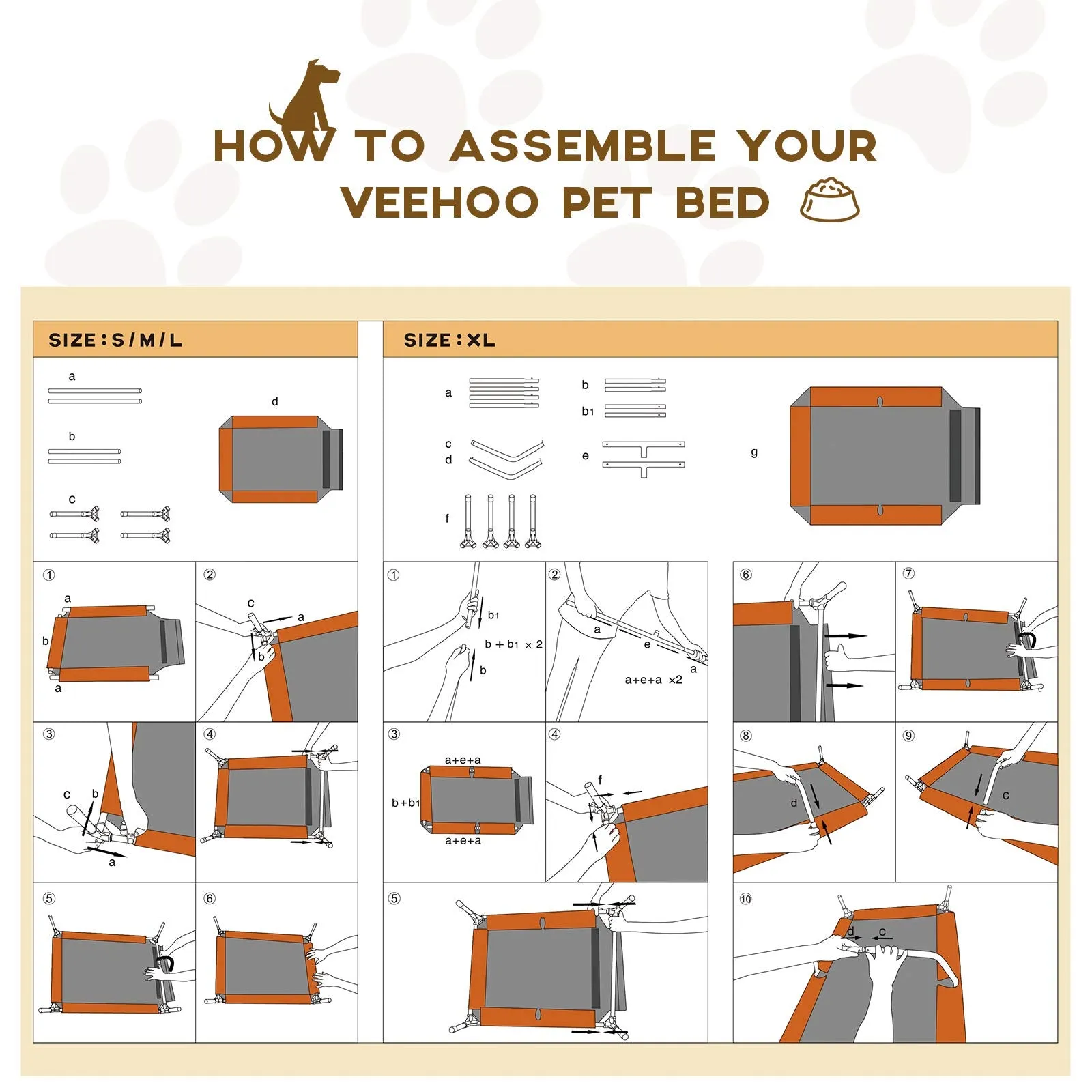 Pet Cot with Washable & Breathable Hammock - Veehoo