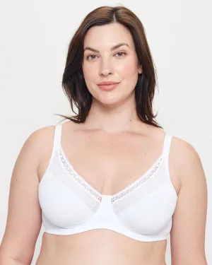 popular  Lace Minimiser Bra - White