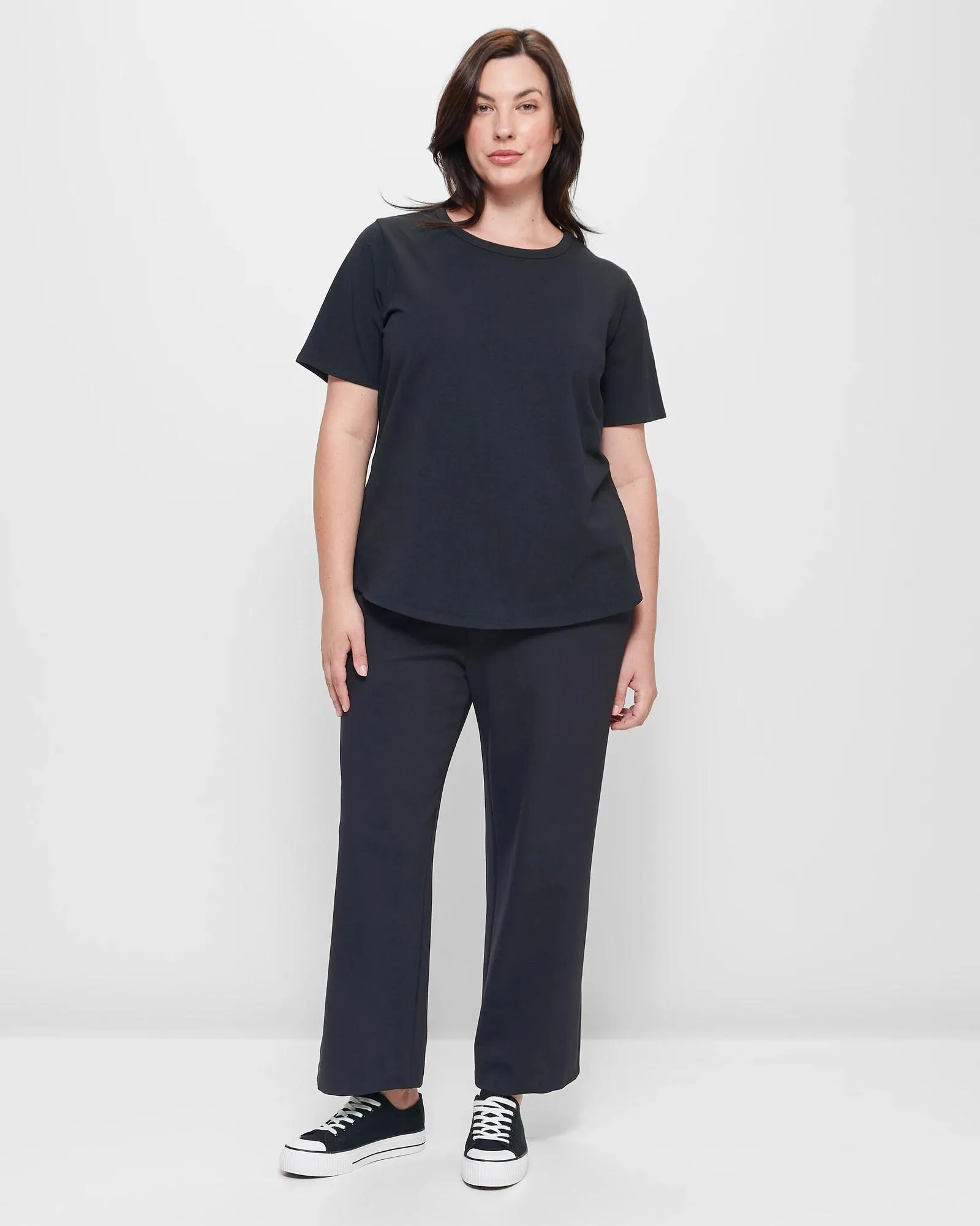 popular  Plus Size Australian Cotton T-Shirt - Black