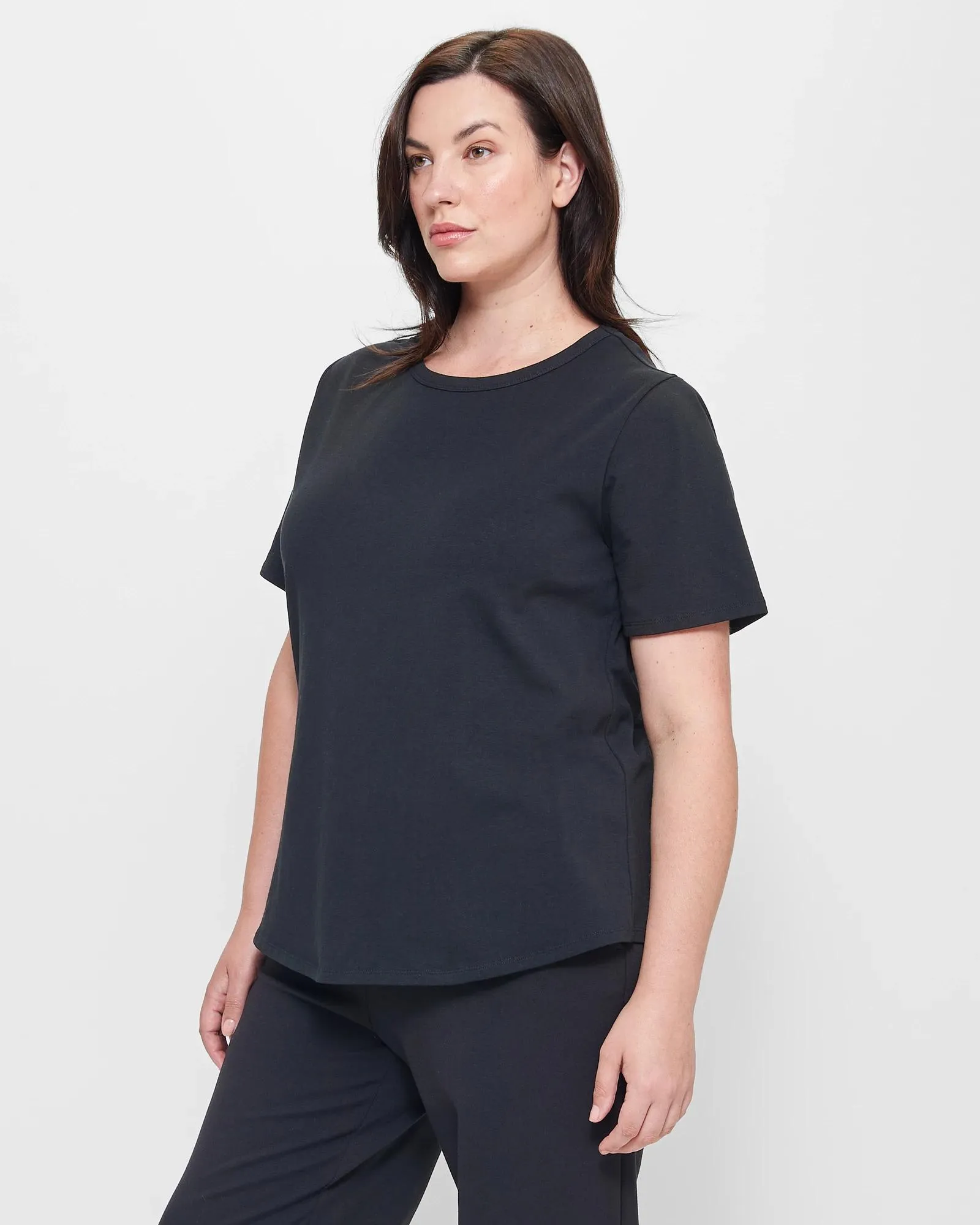 popular  Plus Size Australian Cotton T-Shirt - Black