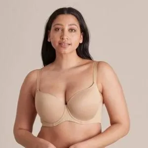 popular  Plus Size Contour Brushed T-Shirt Bra - Latte