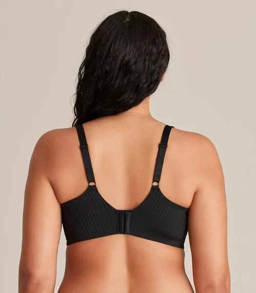 popular  Plus Size Fuller Cup Stripe T-Shirt Bra - Black